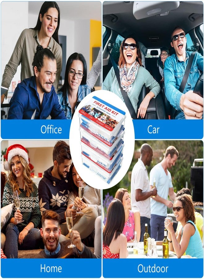 Threlaco 12 Set Mini First Aid Kit Bulk Mini Portable Travel Kit Resistant Case for Convenience First Aid 12 Pack Boxes of 26 Items Each for Minor Cut Scrape Hike Car Home School Office Sports - Image 5